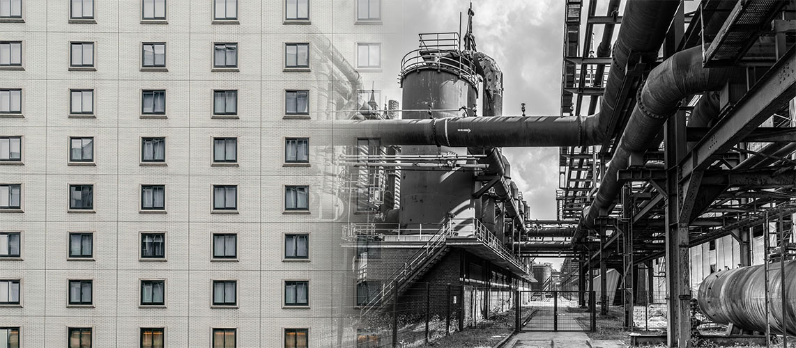 usine immeuble logements