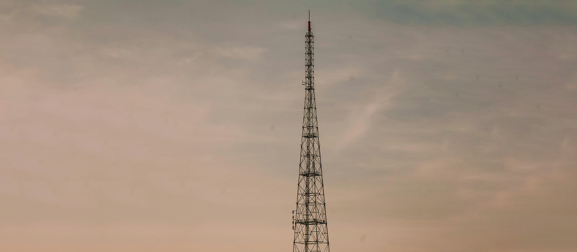 antenne coucher de soleil