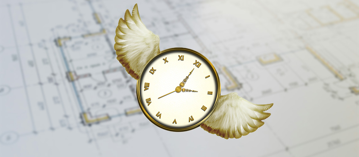 horloge en vol plan architecte