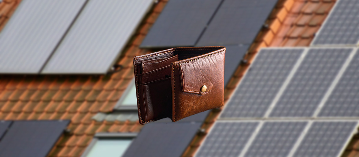 porte-monnaie vide panneaux solaires