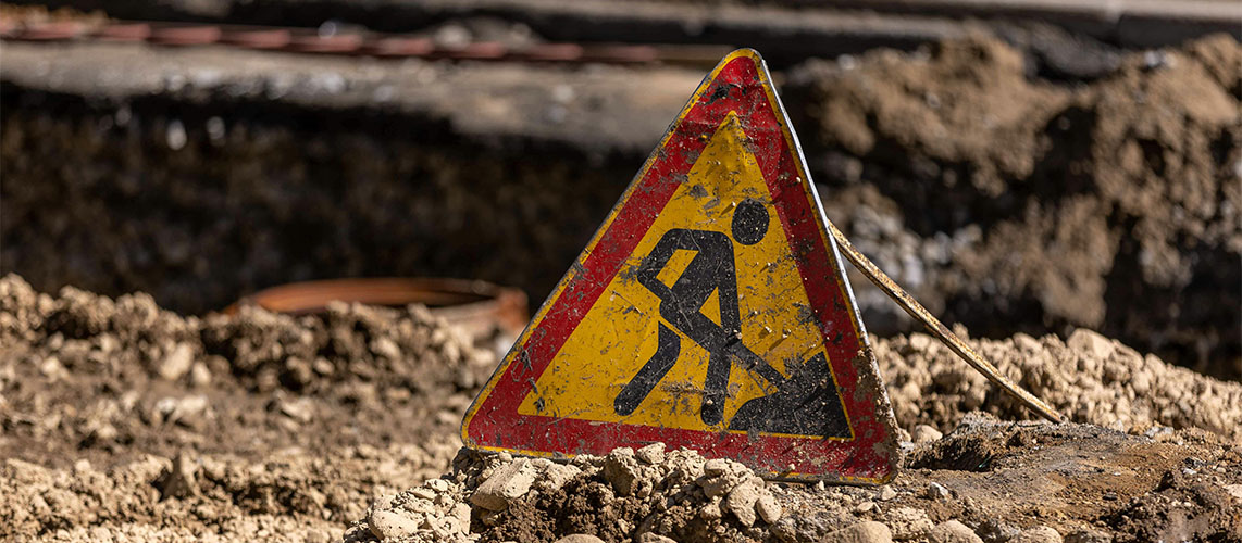 panneau de travaux de chantier