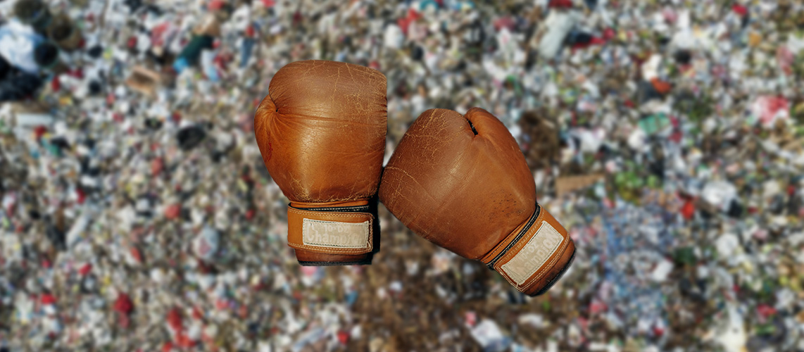 déchets gants de boxe