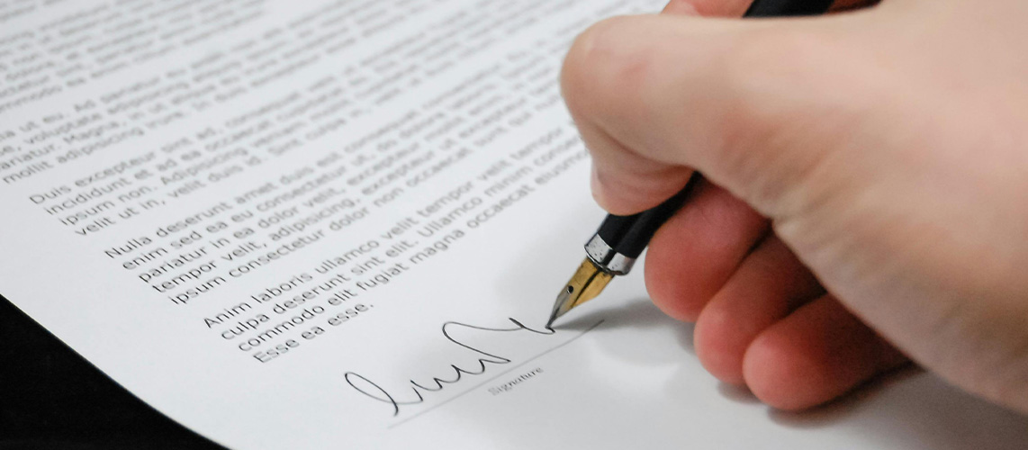 contrat signature