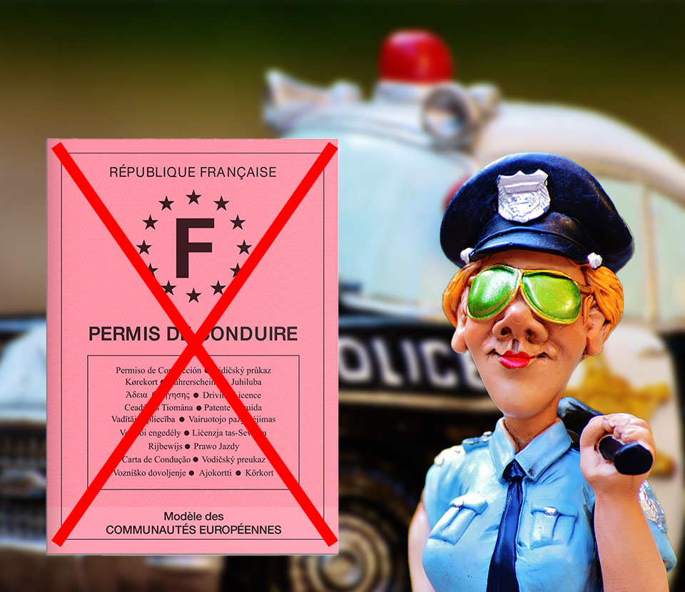 police permis invalide