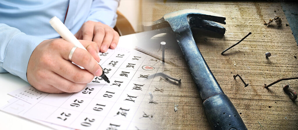 caducité du permis de construire marteau calendrier