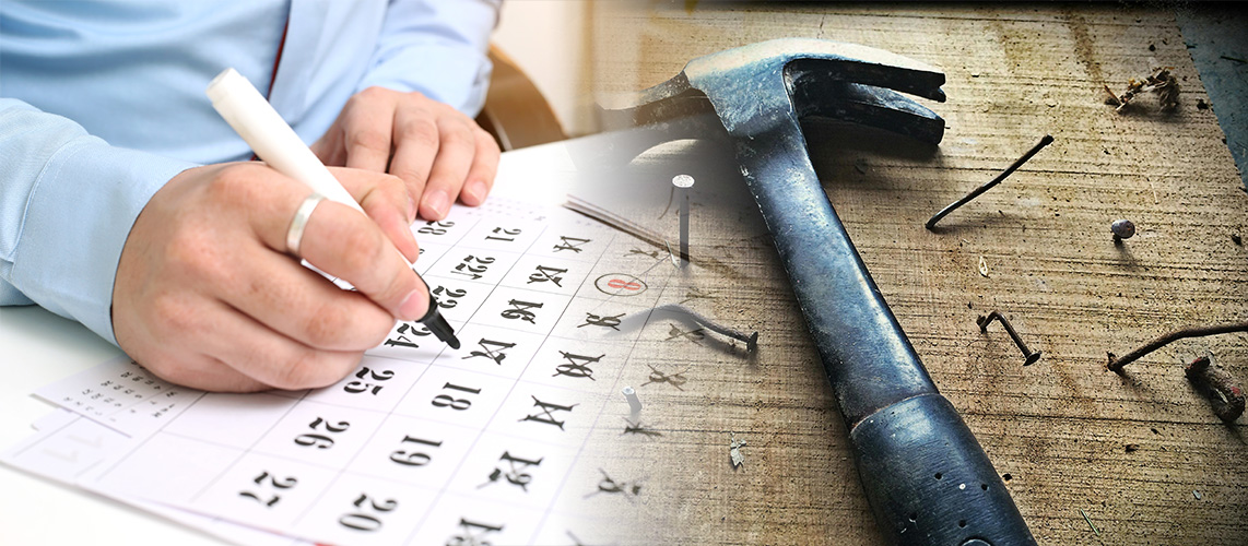 caducité du permis de construire marteau calendrier